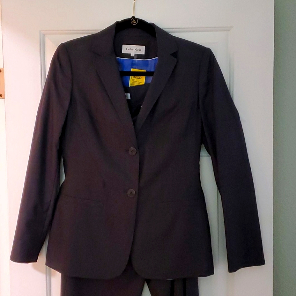 Calvin Klein Charcoal Gray Pant Suit